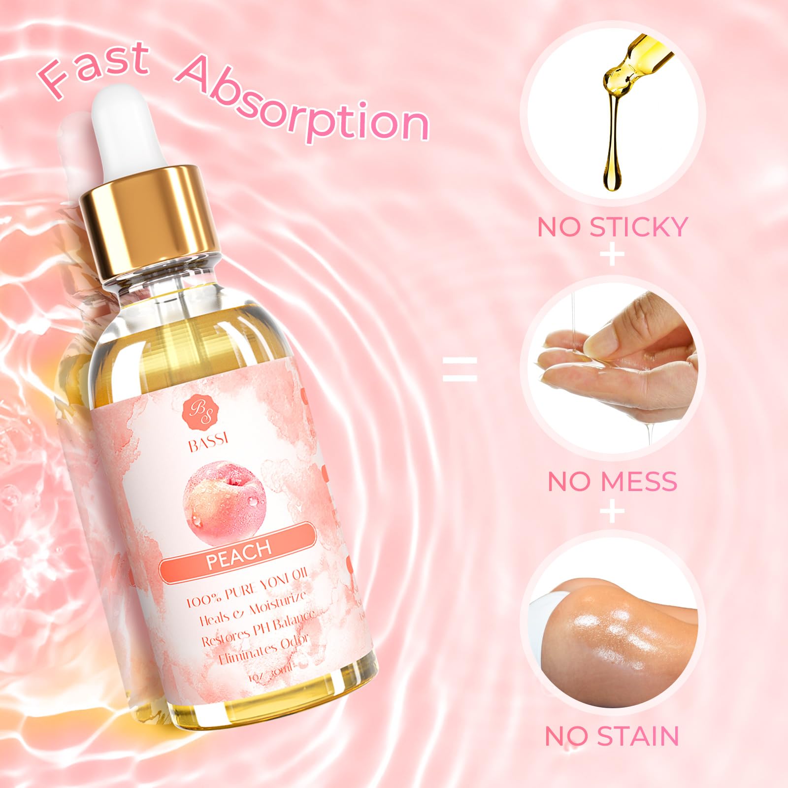 2 Pack Yoni Essential Oil Organic Feminine Oil Eliminates Odor Vaginal Moisturizer for Wetness